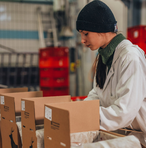 Fleischverpackung im Kühlhaus