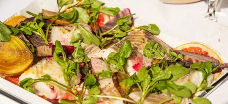 Kabeljauw met grapefruit en venkel