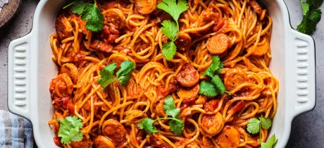 Italiaanse kippenworst pasta