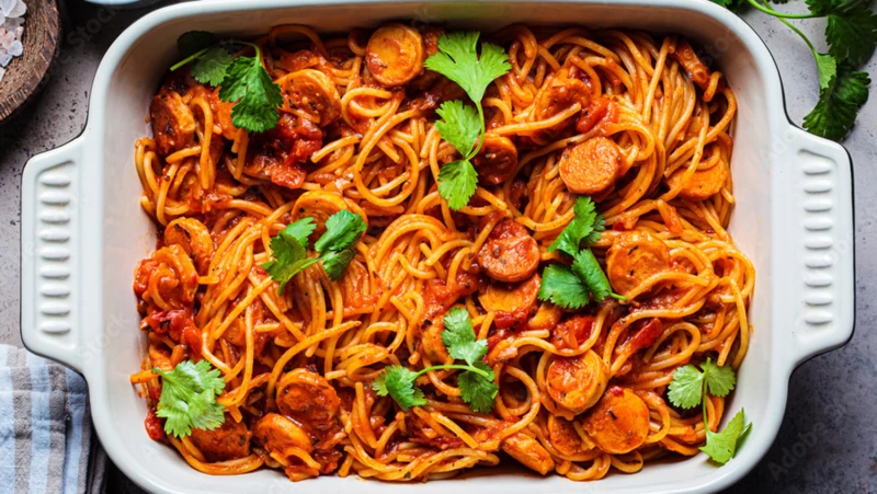 Italiaanse kippenworst pasta