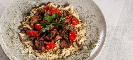 Risotto met biefstuk