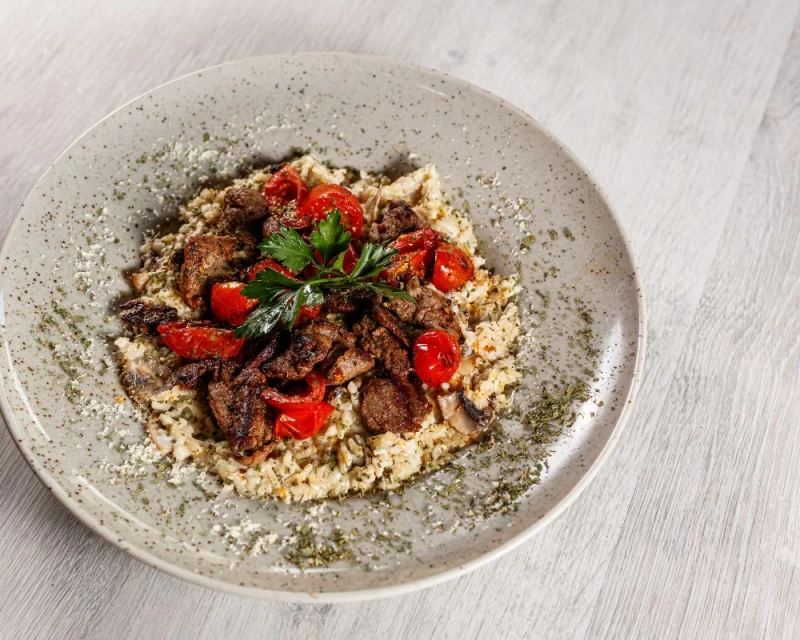 Risotto met biefstuk