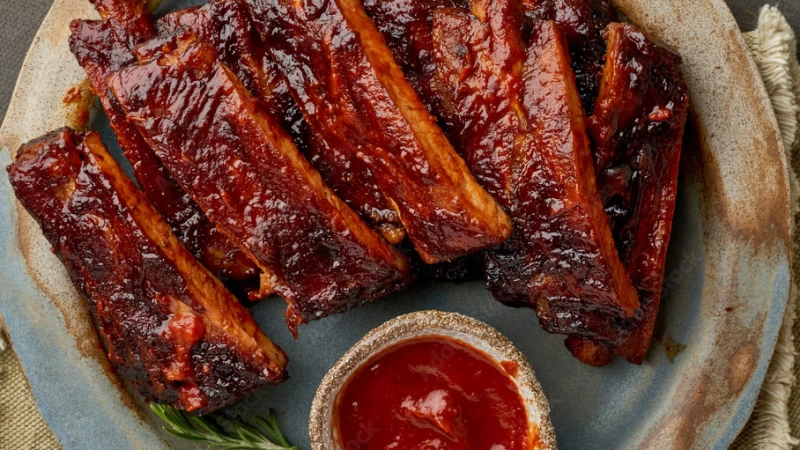 Spareribs met BBQ saus