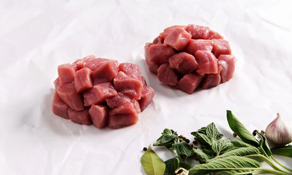 Cubes à brochette d'agneau