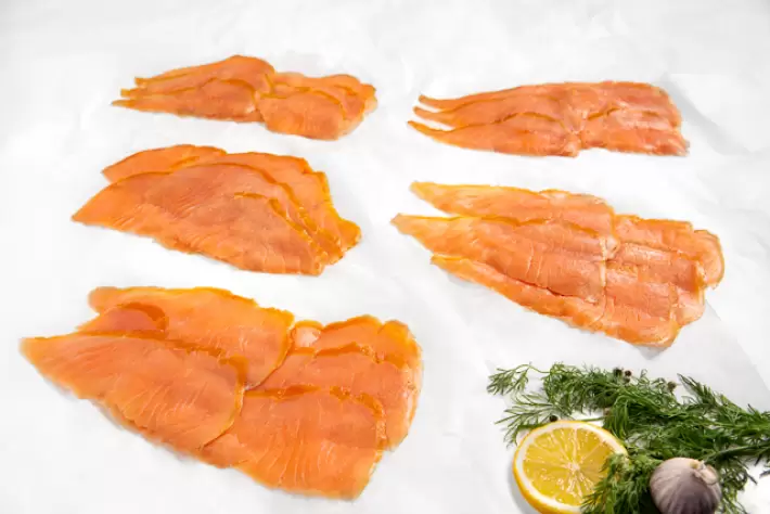 Plakjes koudgerookte Zalm