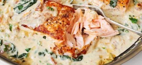 Romige tagliatelle met zalm