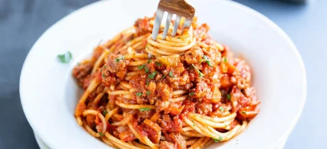 Pasta bolognese met orgaangehakt