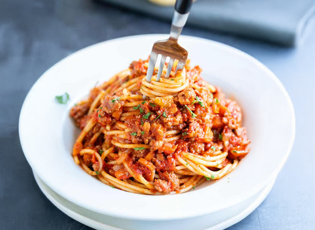 Pasta bolognese met orgaangehakt | Grutto