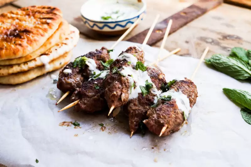 Kofta with Homemade Flatbread