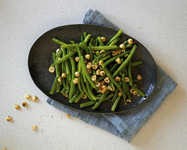 Haricots verts aux noisettes croquantes
