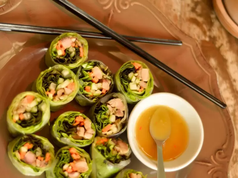 Rouleaux de printemps au poulet
