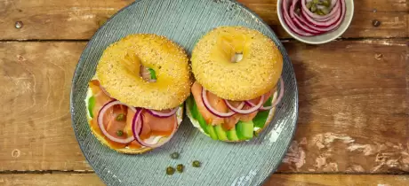 Bagel met zalm & mierikswortel