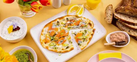 Zalm flammkuchen