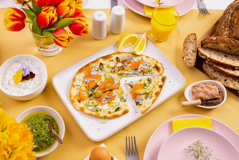 Zalm flammkuchen