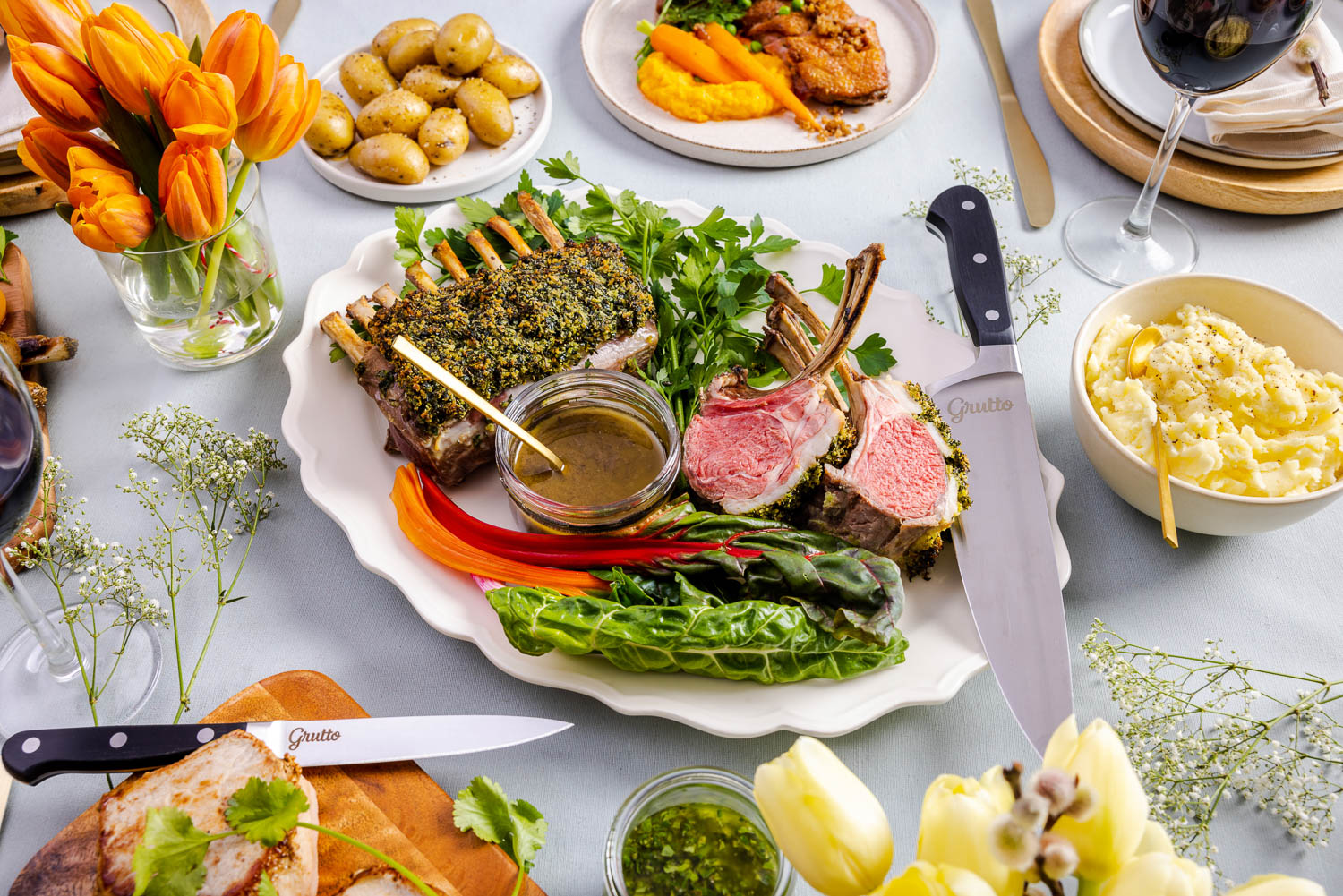 Carré d'agneau en croûte d'herbes