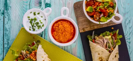 Wrap boeuf effiloché