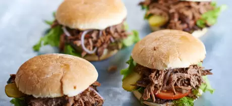 Effiloché de bœuf façon burger
