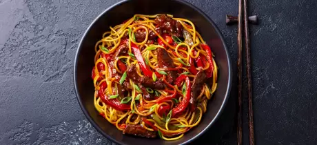 Nouilles sautées au bœuf