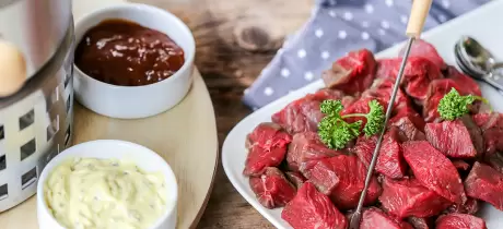 Fondue de bœuf au bouillon
