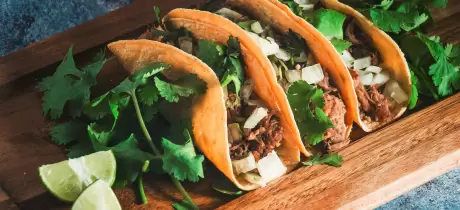 Tacos au bœuf effiloché