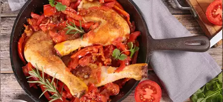 Poulet basquaise