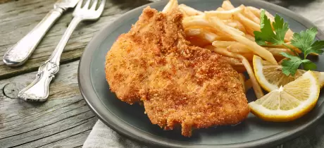 Escalope de porc panée
