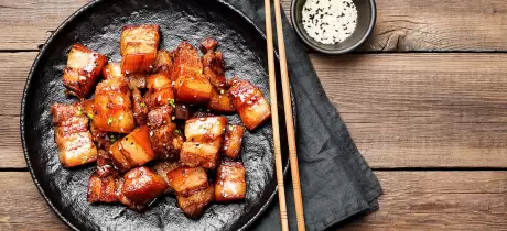 Poitrine de porc au caramel