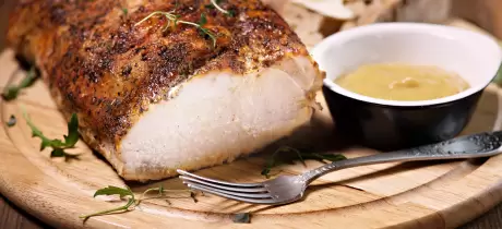 Rôti de porc à la moutarde et au miel