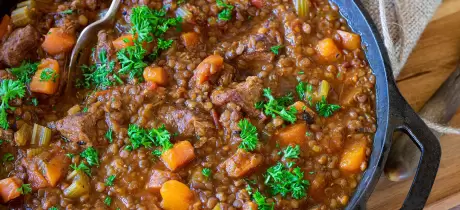 Ragoût de bœuf aux lentilles