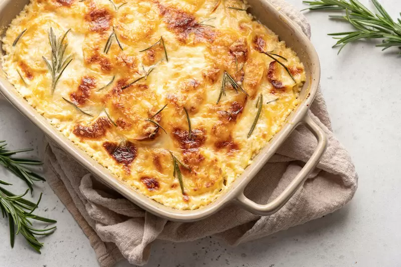 Aardappel pastinaak gratin